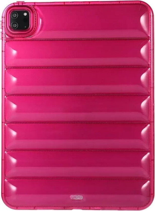 iPad Pro 11" (2022 / 2021 / 2020 / 2018) Fleksibelt Plast Deksel - Riller - Gjennomsiktig / Pink