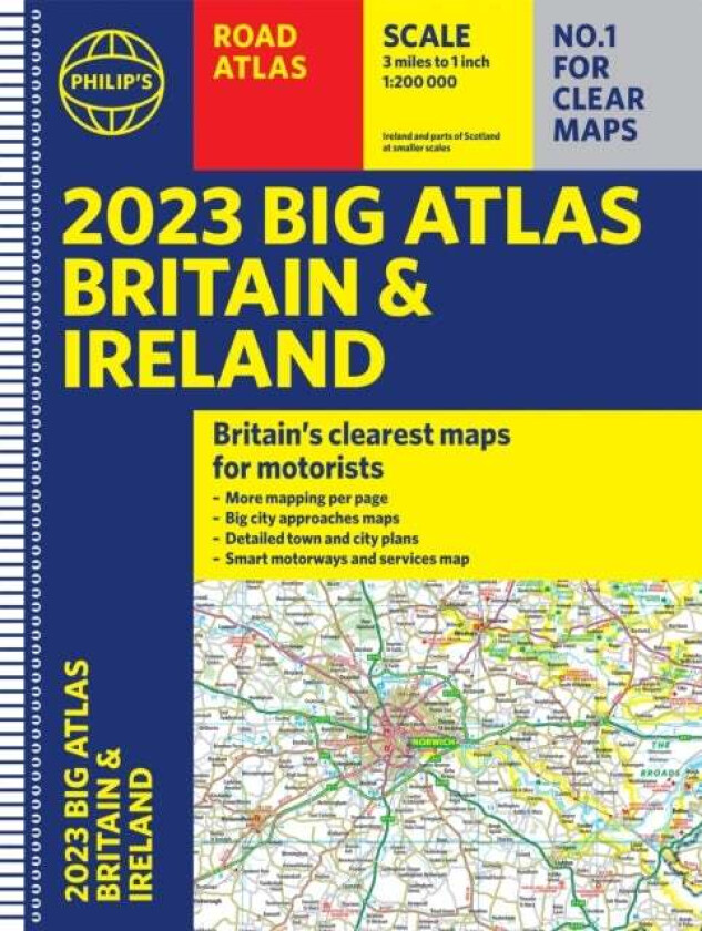 2023 Philip's Big Road Atlas Britain and Ireland av Philip's Maps
