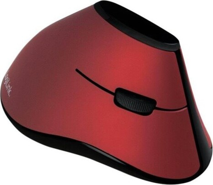 Ergonomic vertical mouse wireless 2.4 GHz red - Vertical mouse - Optisk - 5 - Rød