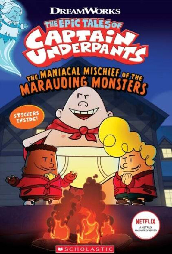 Captain Underpants: Maniacal Mischief of the Marauding Monsters (with stickers) av Meredith Rusu