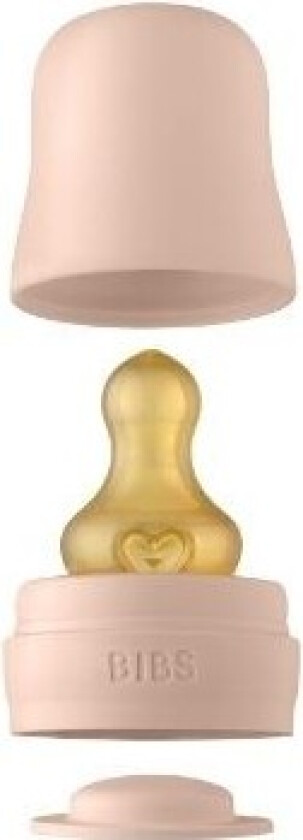 Bilde av Bibs Bottle Kit, Tilbehør Til Tåteflaske, Topp Og Flasketut I Rund Lateks
