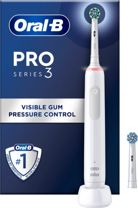 Oral-B PRO 3 3000 Cross Action White Edition Tandbørste Hvid