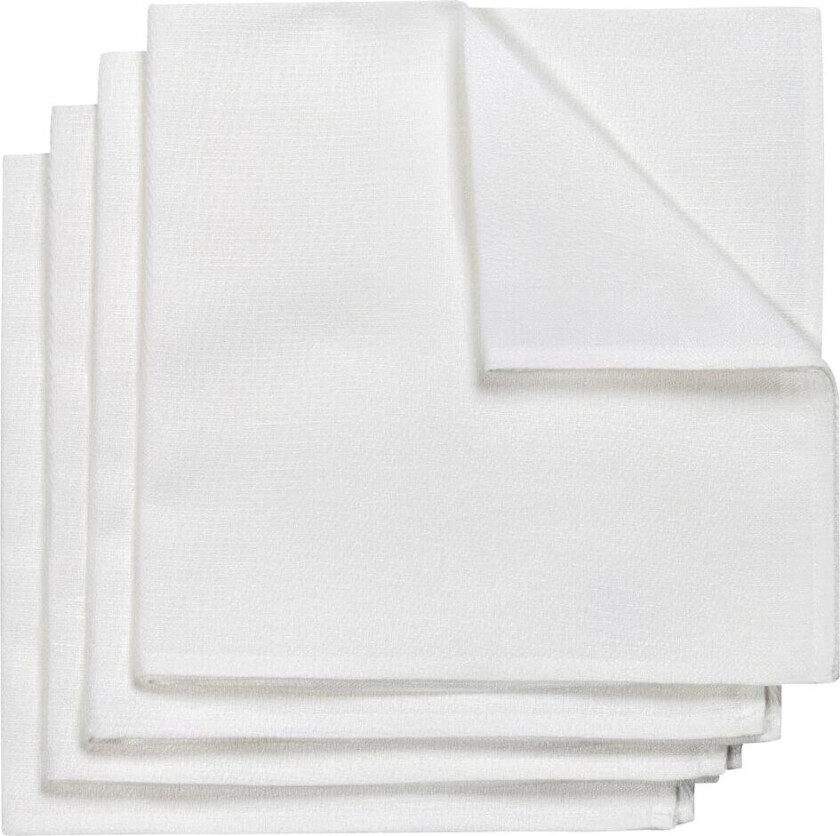 Metric serviett 47 x 47 cm 4-pakning Hvit