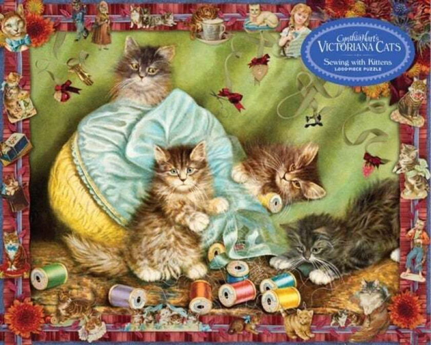 Cynthia Hart's Victoriana Cats: Sewing with Kittens 1,000-Piece Puzzle av Cynthia Hart