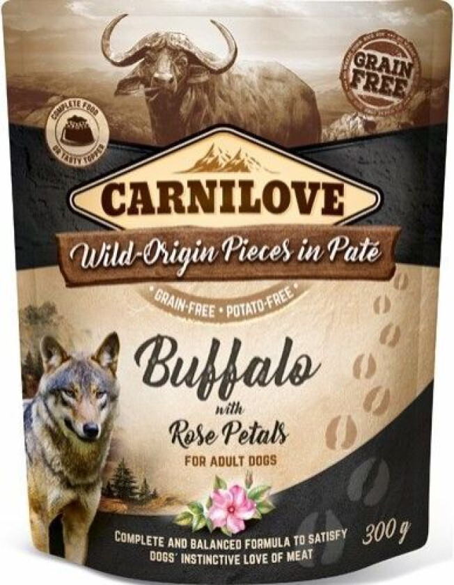 Carnilove Dog Adult Buffalo with Rose Petals Paté 300 g