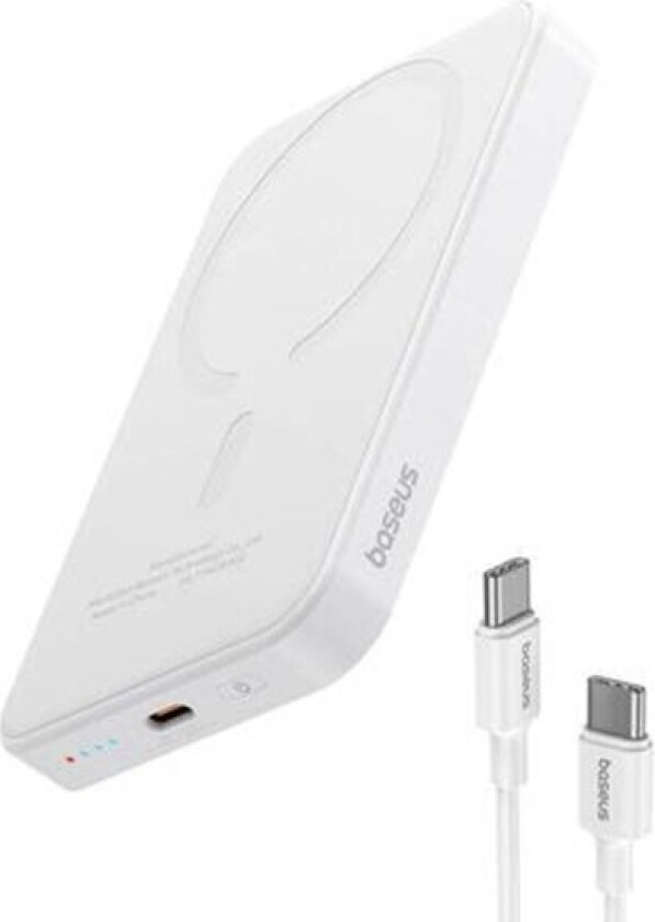 Magnetic Mini Powerbank 5000mAh 20W (White) Nødlader - Hvit - 5000 mAh