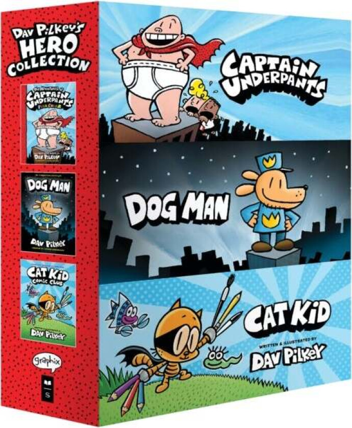 Dav Pilkey's Hero Collection (Captain Underpants #1, Dog Man #1, Cat Kid Comic Club #1) av Dav Pilkey