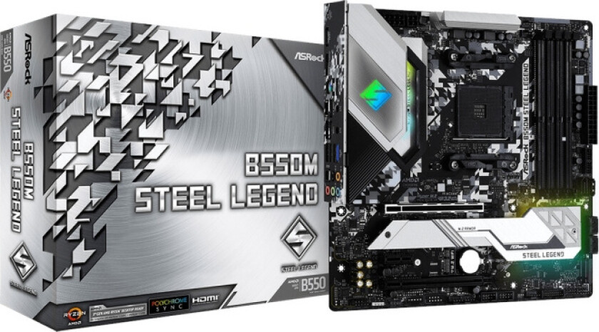 Asrock B550m Steel Legend Mikro Atx Hovedkort