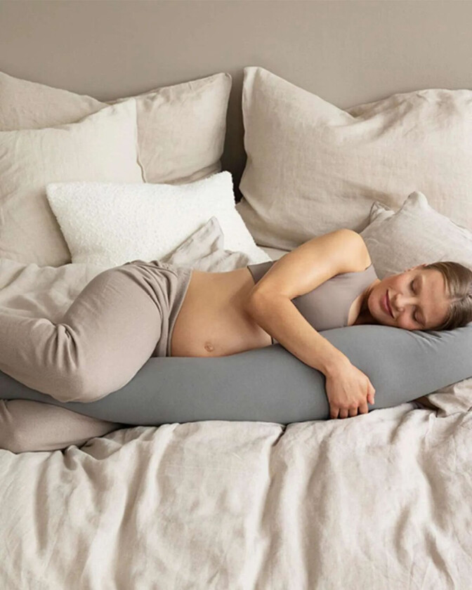 Pregnancy Pillow, Stone/Plum, 1 stk.