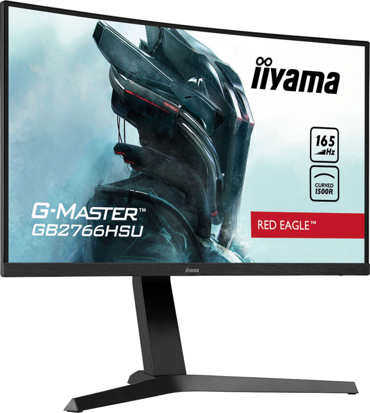 27" iiyama G-MASTER Red Eagle GB2766HSU-B1 Gaming Monitor 165Hz Speakers - 1 ms - Skjerm