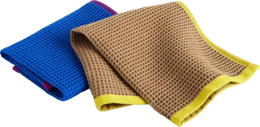 Canteen oppvaskklut 31 x 31 cm 2-pakning Blue/fuchsia-Beige/yellow