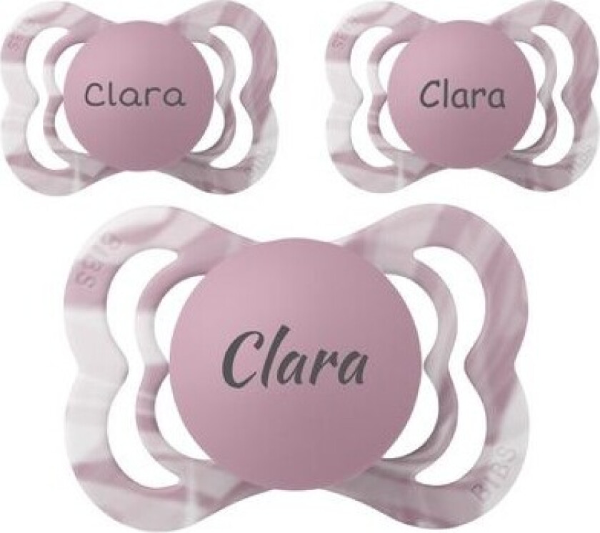 Bibs Supreme Tie Dye, Str. 1 (0-6 Md.), Symmetrisk - Lateks, Smokker Med Navn