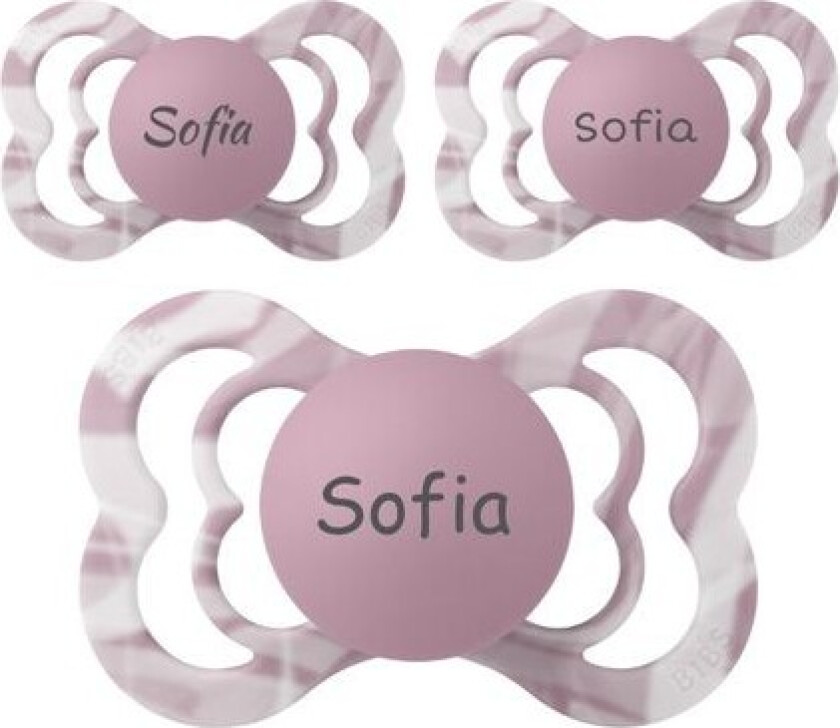 Bibs Supreme Tie Dye, Str. 2 (6+ Md.), Symmetrisk - Lateks, Smokker Med Navn