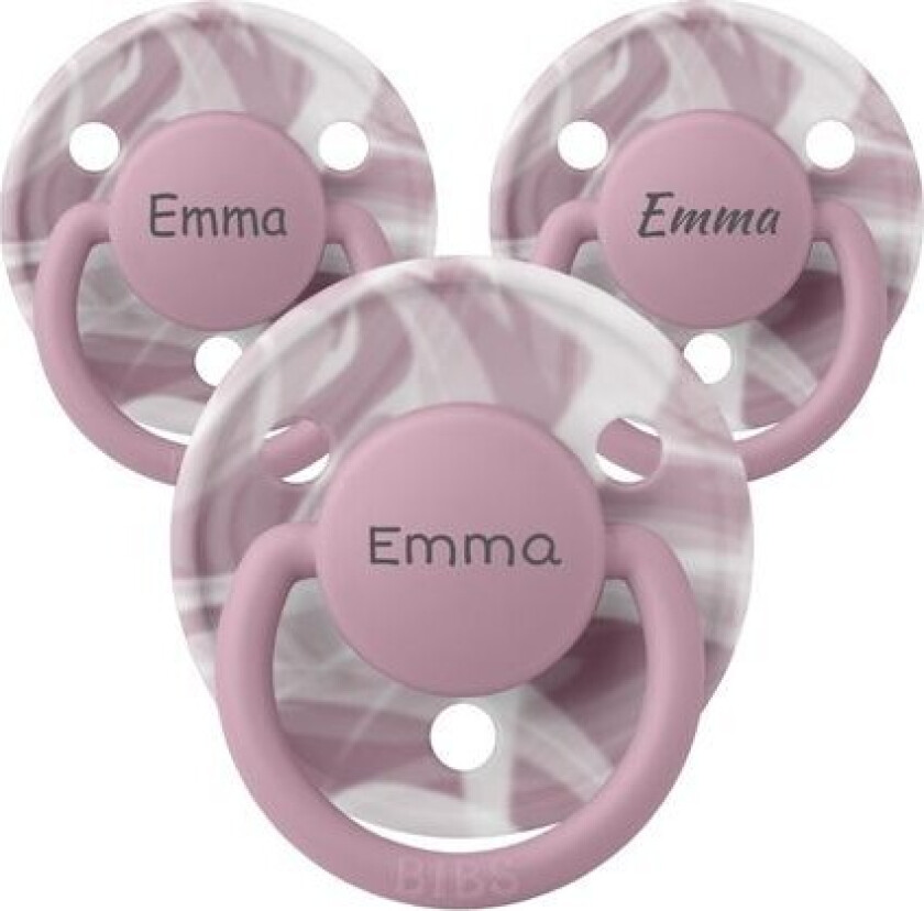 Bibs De Lux Tie Dye , One Size (0-36 Md.), Rund - Silikon, Smokker Med Navn