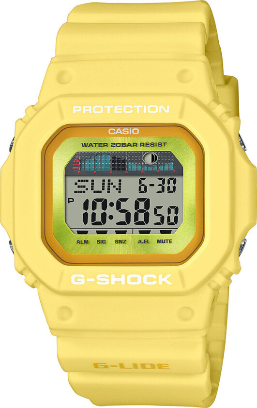 G-Shock GLX-5600RT-9ER - Digital - Gul - Herreklokker - Resin - Mineral