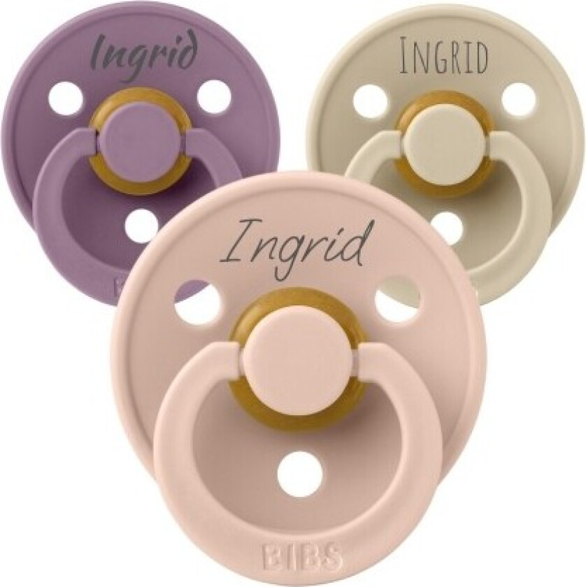 Bibs Colour, Str. 2 (6+ Md.), Anatomisk - Lateks, Smokk Med Navn