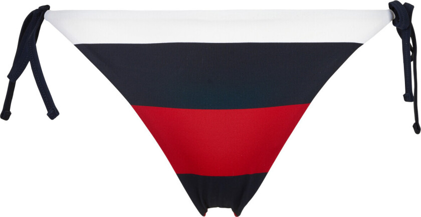 Tommy Hilfiger Side Tie Cheeky String Bikini Truse, Farge: Rugby Stripe, Størrelse: L, Kvinner