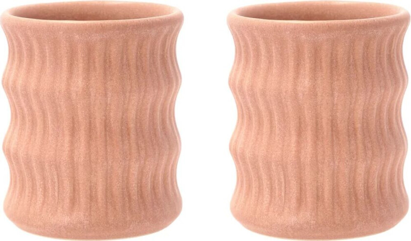 Styles krus med riflet mønster 30 cl 2-pack Rosa