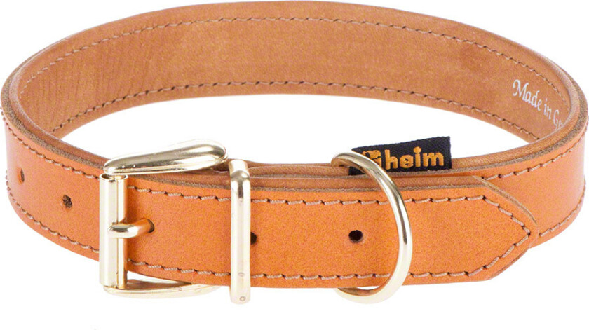 Buffalo lærhalsbånd, cognac - Str. 55: 40 - 50 cm