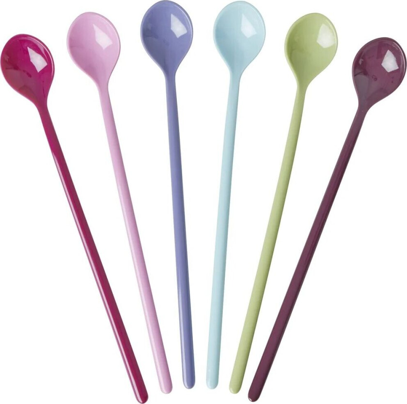 Rice melamin lang skje 6-pack Multi