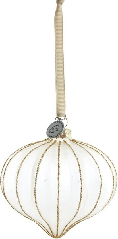 Navina juletrekule 8 cm White-Light gold