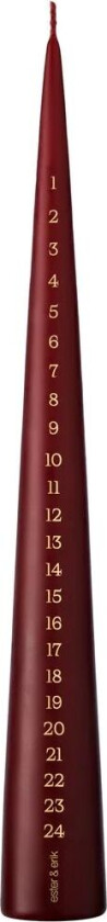 ester & erik kalenderlys 37 cm 44/2 deep wine