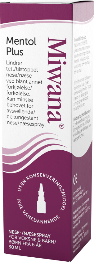 Bilde av Mentol Plus 3,5% Nesespray, 30 ml