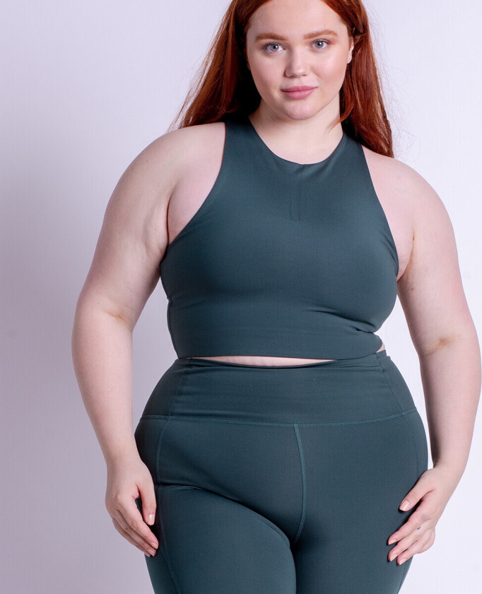 Dylan Crop Top, Farge: Moss, Størrelse: L, Kvinner