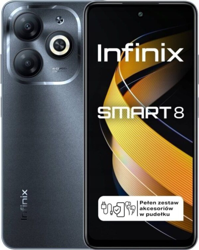 INFINIX SMART 8 3/64GB Timber Juodas, Model X6525