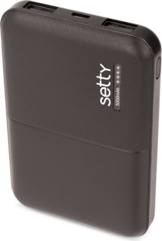 Bilde av Setty Powerbank 5000 mAh Svart