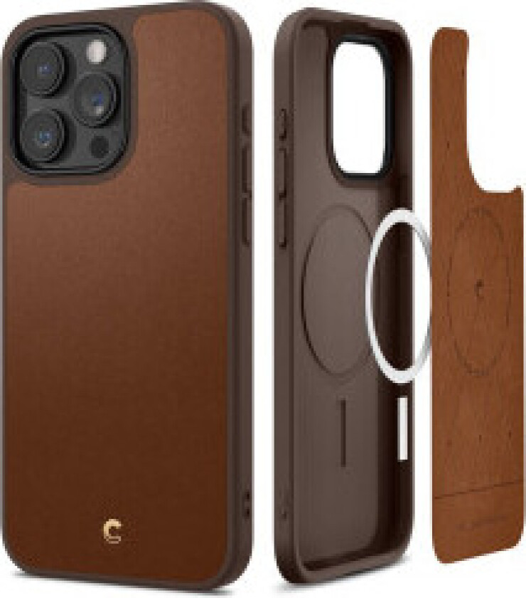 iPhone 15 Pro Kajuk Mag Hybrid Deksel - MagSafe Kompatibel - Saddle Brown