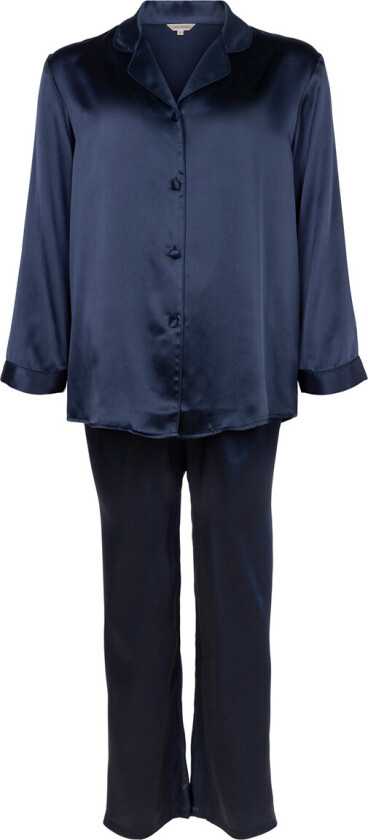 Pure Silk Pyjamas, Farge: Blå, Størrelse: S, Kvinner