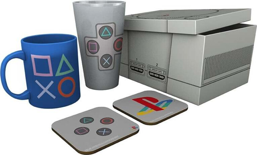 PLAYSTATION - Box Glass XXL + Mug + 2 Coasters "Classic 2019"
