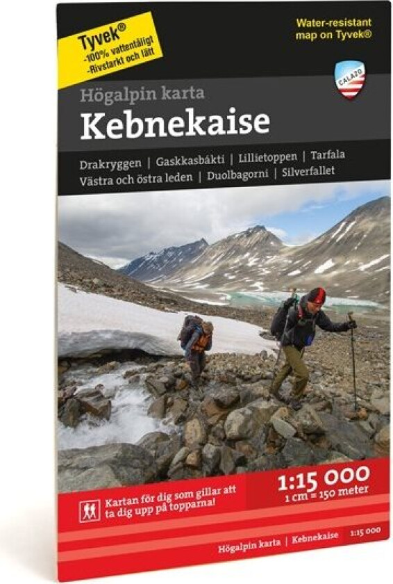 Högalpin karta: Kebnekaise