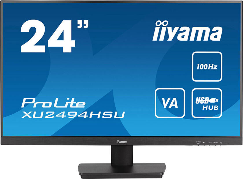 24" iiyama ProLite XU2494HSU-B6 - LED monitor - Full HD (1080p) - 24" - 1 ms - Skjerm