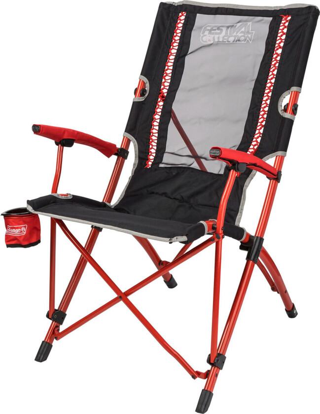 2000032320, 136 kg, Campingstol, 4 ben, 5 kg, Polyester, Stål, Sort, Rød