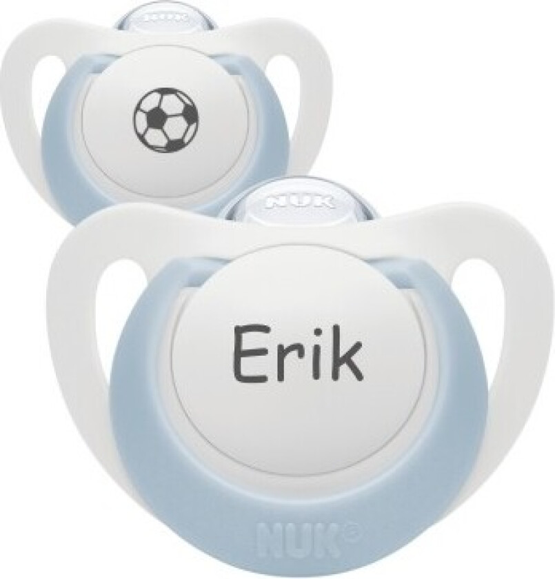 Nuk Star, Str. 0 ( 0-2 Mdr.), Anatomisk - Silikon, Smokker Med Navn