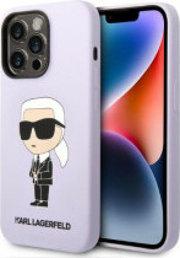 Karl Lagerfeld Silikon NFT Ikonik - iPhone 14 Pro-deksel (lilla)