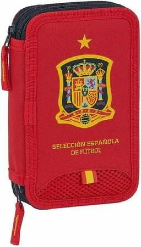 Dobbelt pennal RFEF M854 Rød 12,5 x 19,5 x 4 cm (28 deler)