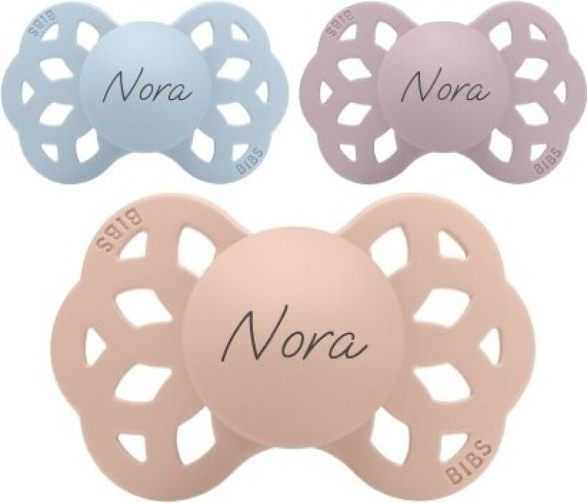Bibs Infinity, Str. 2 (6+ Mnd.), Anatomisk - Silikon, Smokker Med Navn