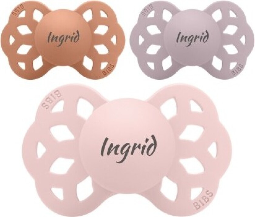 Bibs Infinity, Str. 1 (0-6 Mnd.), Symmetrisk - Silikon, Smokker Med Navn