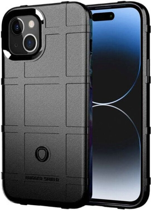 Rugged Shield deksel Apple iPhone 15 - Svart