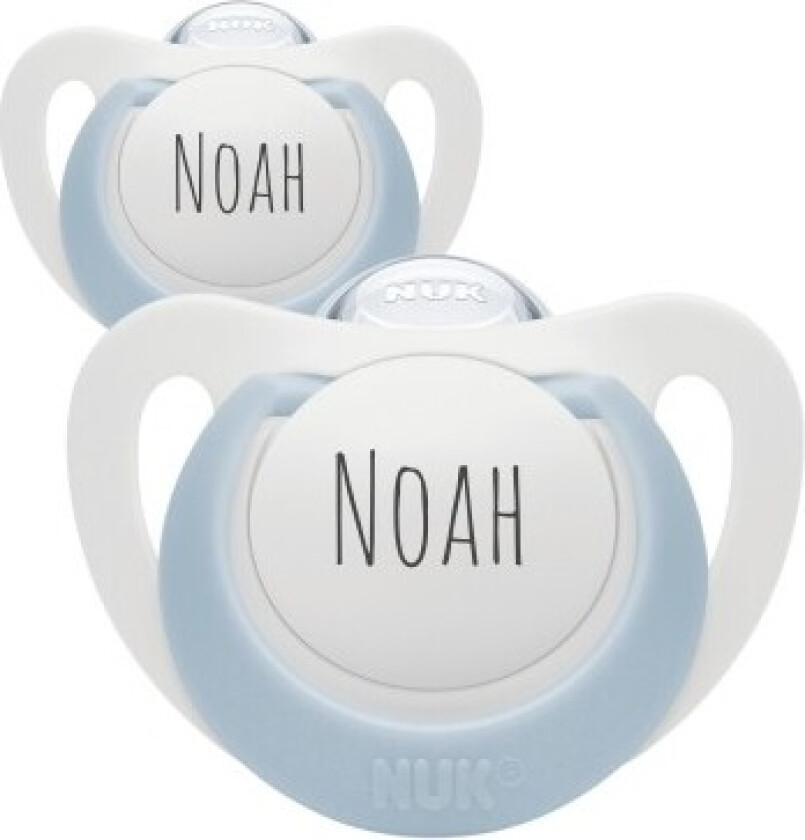 Nuk Star, Str. 1 (0-6 Mdr.), Anatomisk - Silikon, Smokker Med Navn