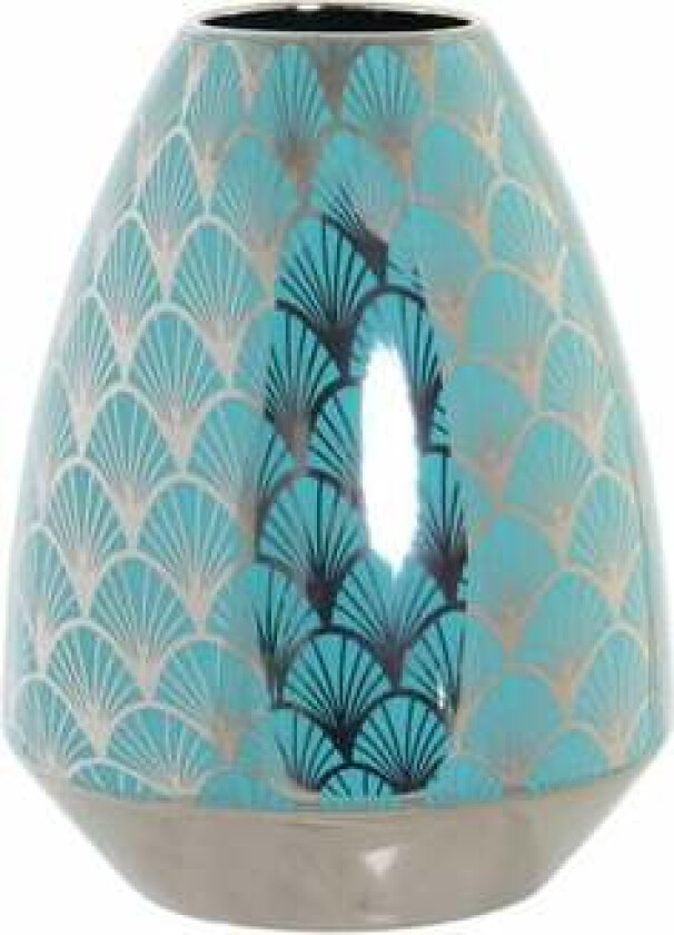 Vase DKD Home Decor Turquoise Porselen Oriental (18 x 18 x 24 cm)
