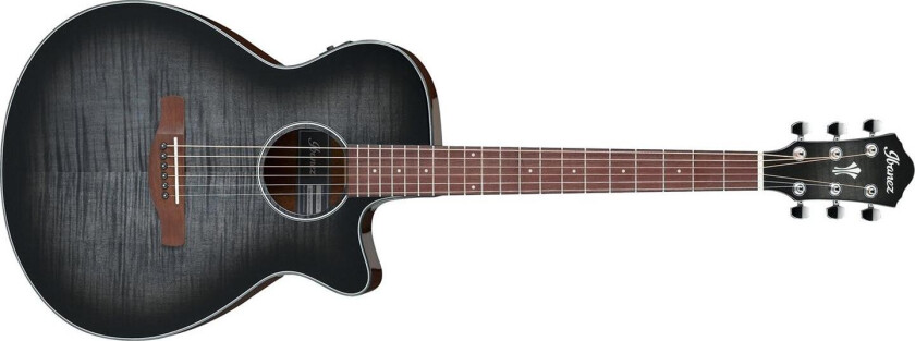 Aeg70 Tch Akustisk Gitar Transparent Charcoal Burst High Gloss