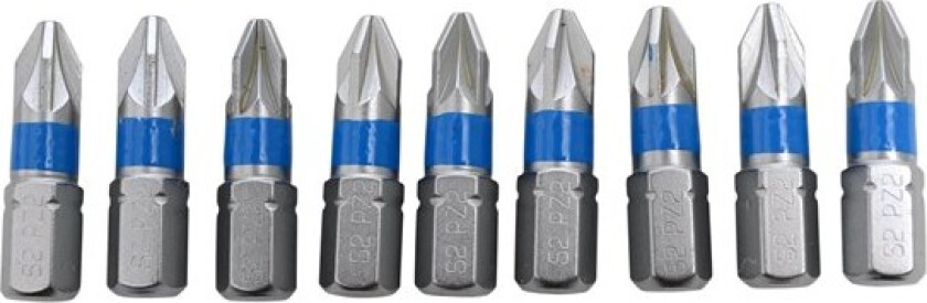 Bits PZ2 - 10 stk. i eske S2-stål