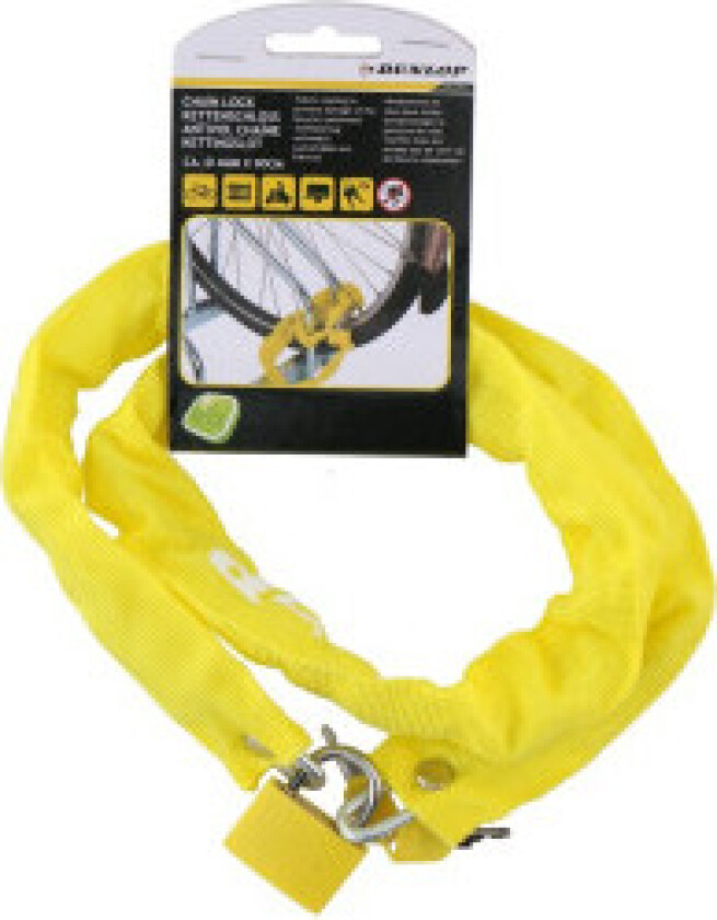 Dunlop - Anti-tyveri sykkellås 90 cm (gul)