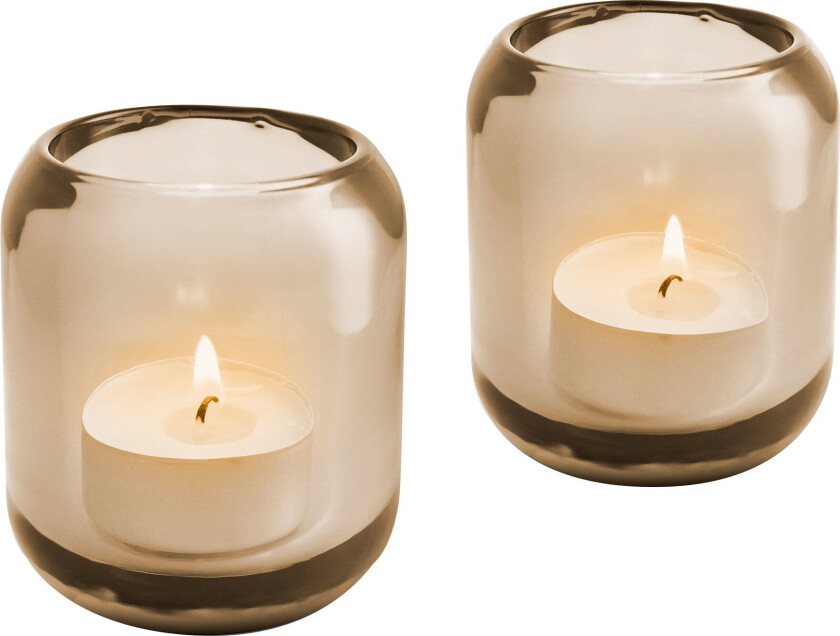 Acorn telysholder 2-pakning Hazel brown