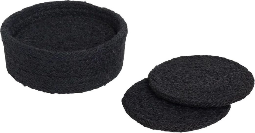 Ella glassunderlag Ø 10,5 cm 6-pakning Pure black