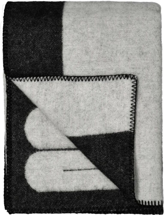 Duality pledd 130x180 cm Svart-lysegrå